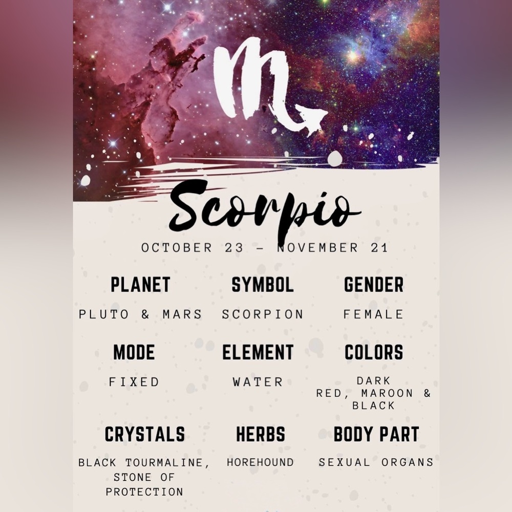 2/$6 🧪 SCORPIO Astrology Horoscope Necklace w/ Info Card - Picture 12 of 16
